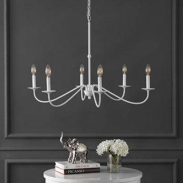 Wicklow 34.75" Bohemian Farmhouse Iron LED Chandelier